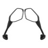 1 Pair Motorcycle Rear Mirror Adjustable Black Handlebar Side Mirror