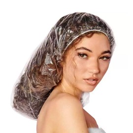 Shower Caps 50pcs Large 65cm Disposable Hair Caps for Hair Dyeing Hotel Beauty PE Hair Cap for Long Hair