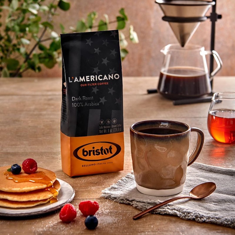 Bristot L'americano Dark Roast Ground Filter Coffee | 100% Arabica