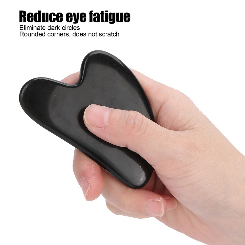 3pcs Obsidian Facial Roller Gua Sha Board Therapy Blindfold Beauty