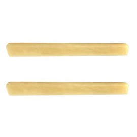 Set of 2 Classic Guitar Cow Bone Unbleached Shaped Saddles (Shaping Saddles) 80mm Wide x 3.0mm Thickness x Height 9mm