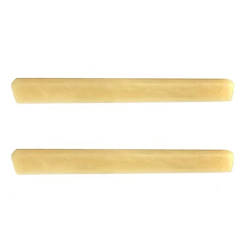 Set of 2 Classic Guitar Cow Bone Unbleached Shaped Saddles