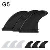 Zerone Fibreglass Surfboard Fins, Fin Thruster Set Nylon Plastic Surfboard