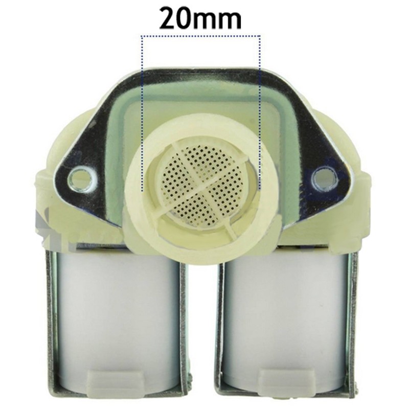 SPARES2GO Solenoid Cold Water Valve for Beko Washing Machine (Double