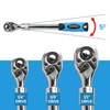 YOTOO 3-Piece Extendable Ratchet Set - 72-Tooth, Quick-Release, Reversible Drive