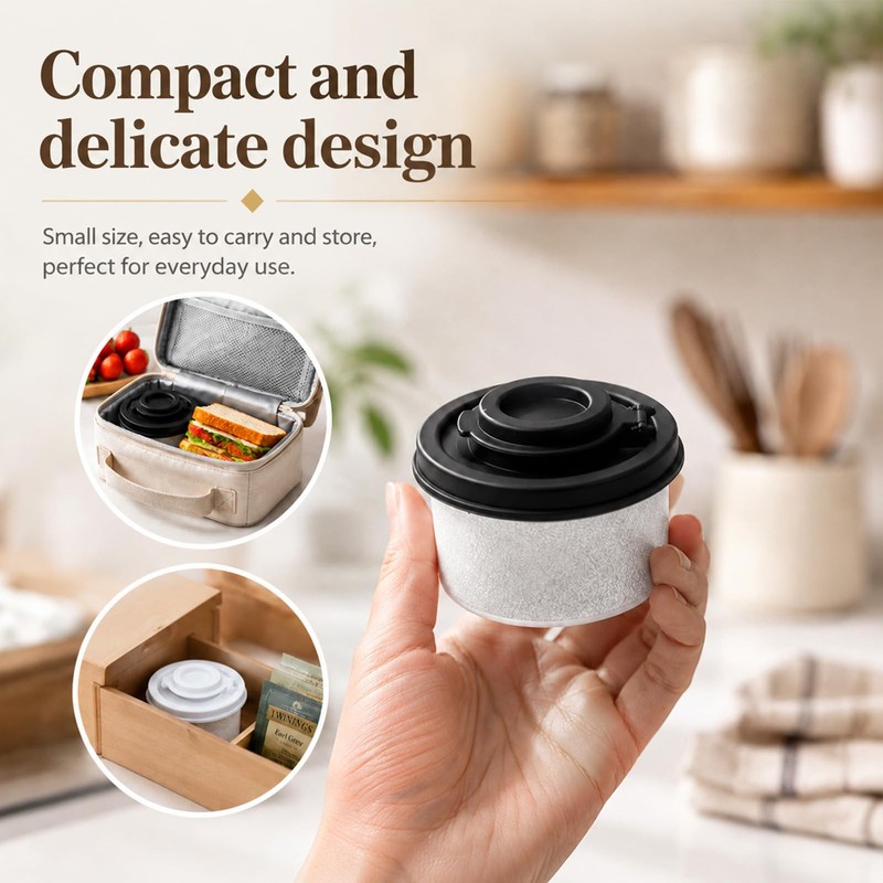 Lunchbox Salt and Pepper Shakers, 2 Pack Mini Travel Spice