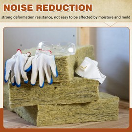 GlikCeil 8 Pack Rockwool Mineral Wool Insulation Board Rigid Acoustic High Temperature Insulation Board, 24 x 24 x 1.6 Inch, Yellow