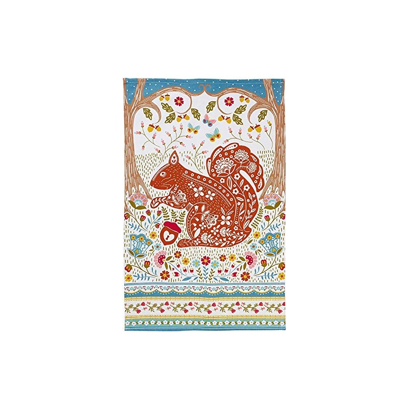 2 x Ulster Weavers Woodland Fox & Squirrel Floral Flowers