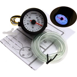 Create idea 52mm Dials PSI Motor Pointer Car Turbo Boost Gauge Blue LED Light Display + 172cm Hose