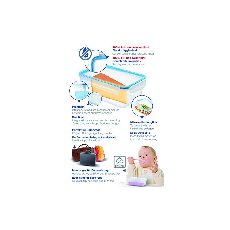 Rotho Clic & Lock Aroma-Proof Storage Container with Lid, Capacity