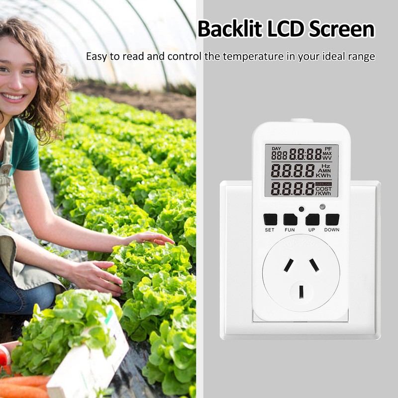 Digital Thermostat Plug Socket Reptile Temperature Controller Outlet Plug 240V