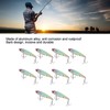 10PCS Fish Shape Artificial Bait High Simulation Aluminum Alloy Fishing