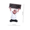 Levemolo Chef Hand-held Welcome Board Home Decorative Accessory Resin Craft