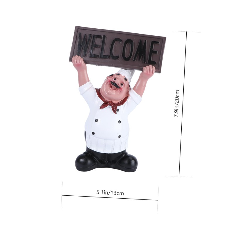 Levemolo Chef Hand-held Welcome Board Home Decorative Accessory Resin Craft