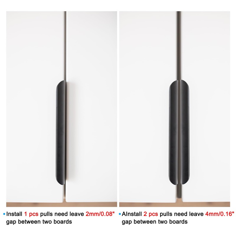 PATIKIL Mount Finger Edge Pull, 8 Pack 79mm/3.11" Aluminum Alloy
