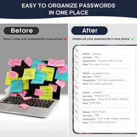 Taja Password Keeper Book with Alphabetical Tabs, Small Password Books for Seniors, Password Notebook for Internet Website Address, Password Logbook to Help You Stay Organized - Crane