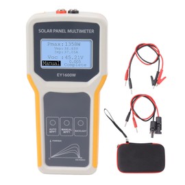 Solar Panel Tester Photovoltaic Multimeter EY1600W with Backlight MPPT Tester Open Circuit Voltage Tool for Solar PV Testing Yellow