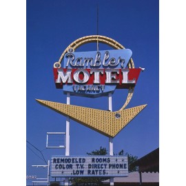Route 66 Rambler Motel PHOTO Texas Historic Sign, MOTHER ROAD