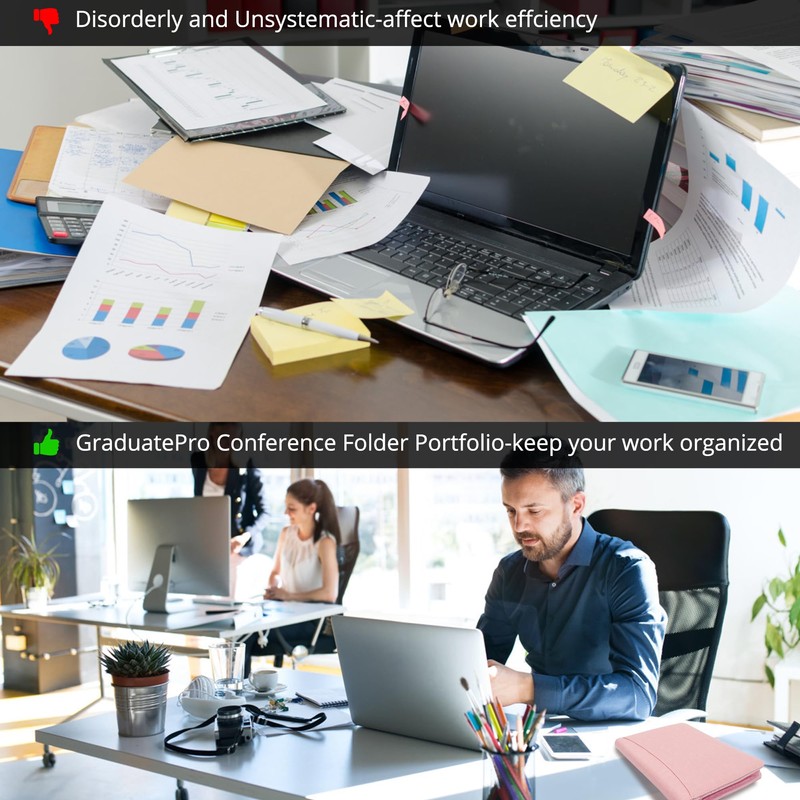 GraduatePro A4 Clipboard Folder Leather Zipped Portfolio Conference Presenter Document