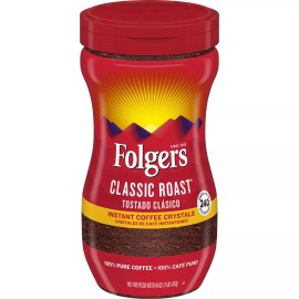 Folgers 3 Pack - Folgers Classic Roast Instant Coffee Crystals, 16 oz.