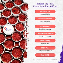 Saffron Threads - 100% Fresh, Pure Saffron from Afghanistan - Premium Award Winner Red Saffron Threads for Cooking Spanish Rice Paella & Risotto, Golden Milk, Tea & More - Divine Healing Saffron, 7g