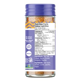 Fody Foods Taco Seasoning, 2.6 Oz, Garlic and Onion Free, Low FODMAP Certified, Gut & IBS Friendly, Vegan, Non-GMO, Gluten Free, Keto Friendly