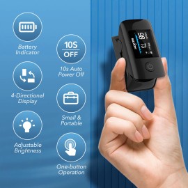 SEJOY Finger Tip Pulse Oximeter Meter SpO2 Oxygen Saturation rate Heart Blood Monitor