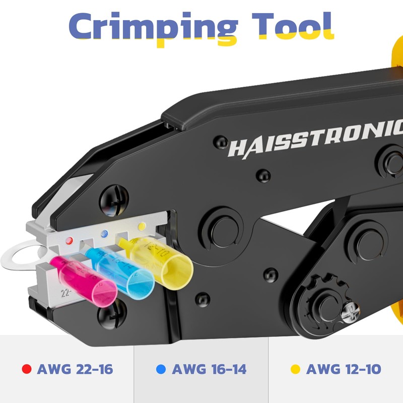 haisstronica Wire Stripper and Crimping Tool,AWG 24-10 Automatic Stripper Tool