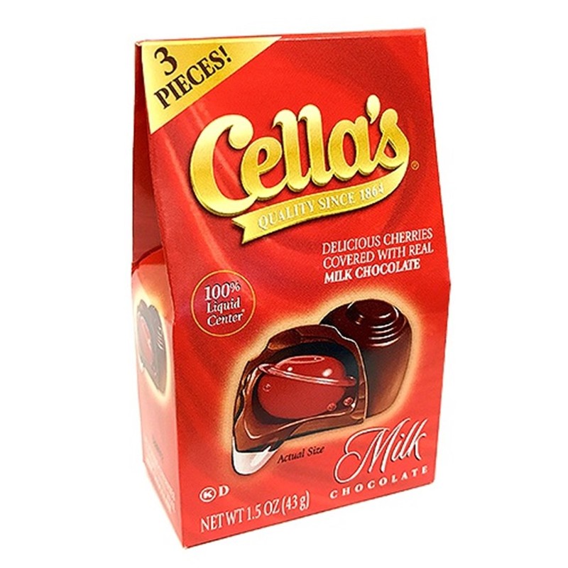 Cella's Milk Chocolate Covered Cherries Mini Box, 1.5 oz, Pack