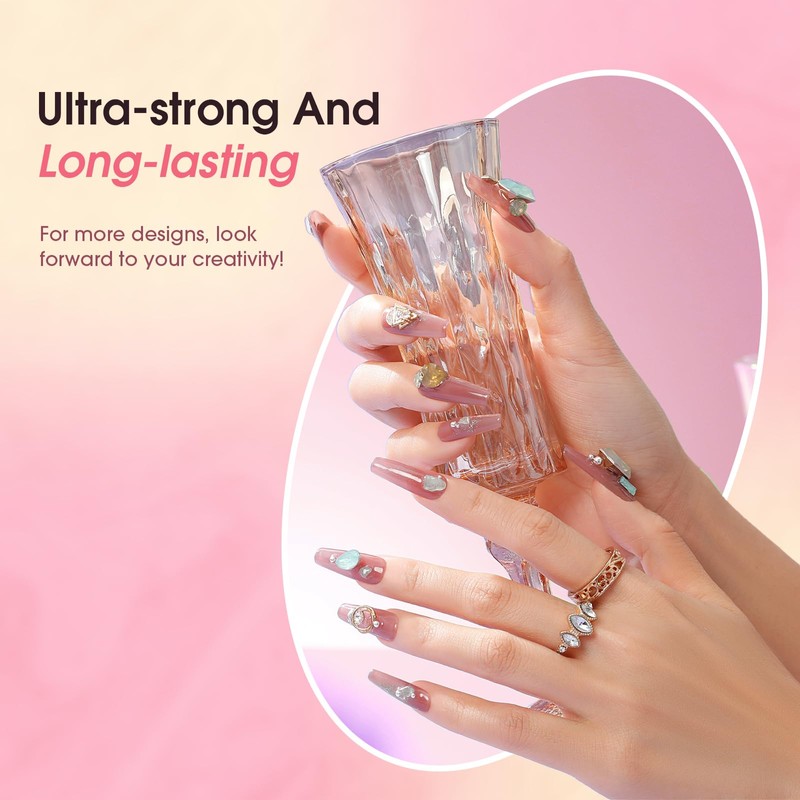 ROSALIND Poly Nail Gel Kit -8 Colors + White Brown