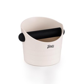 Bincoo Small Coffee Knock Box 4.5 Inch - Espresso Accessories for Coffee Grounds Container - Multifunctional, Suitable for Home & Bar.(White)