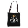 Easter HE IS RISEN Religious Inspirational Tote Bag