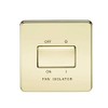 Knightsbridge SF1100PB Screwless 10 A 3 Pole Fan Isolator Switch,