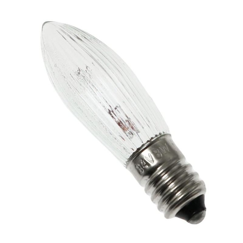 SQXBK 10PCS E10 Olive-Shaped Bulb 3W 34V 9x45MM/0.35x1.77Inch European Special