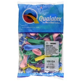 Qualatex Balloons; 5" floor balloons; Unicorn balloons; assorted colour - 100Ct. Bag of 100 Balloons