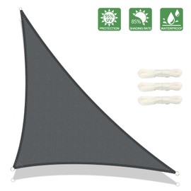 AXT SHADE Sun Shade Sail Waterproof 2.5x2.5x3.5m Triangle UV Block Canopy Awning for Patio Outdoor Garden Backyard -Anthracite