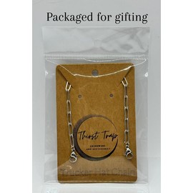 Thirst Trap Drinkware 1 Piece Trucker Hat Bill Chain Accessory Detachable Chains for Hat Necklace Purse Assorted Styles (18K Gold Plated)