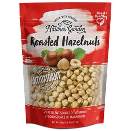 Nature’s Garden Roasted Hazelnuts – 26oz, Whole Roasted Hazelnuts, Raw Bulk Hazelnuts, High Fiber, Kosher Certified, Cholesterol Free, Hazelnuts For Baking, Healthy Snack – Bulk 26 Oz Bag (Pack of 1)