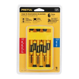 Pretul J-DEJ-6, Juego con desarmadores de precisión, 6 piezas, Pretul