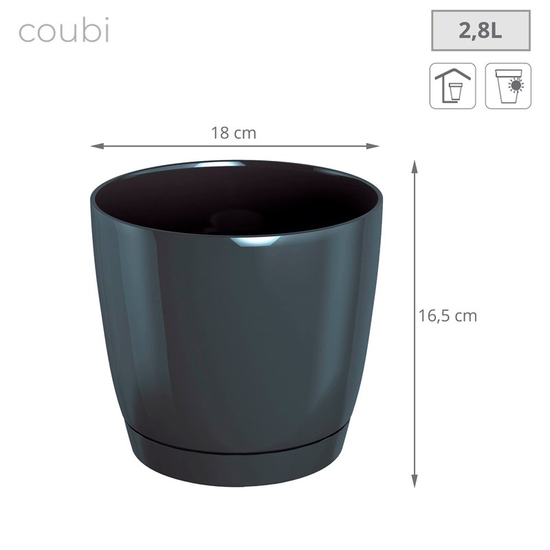 Prosper Plast DUOP180-426U 18 x 16.5 cm Coubi Flowerpot -