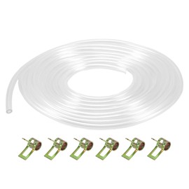 Partuto 1 Set Universal Petrol Fuel Line Gas Line Pipe Hose Plastic Clear 9.84ft 1/8"ID 1/4"OD