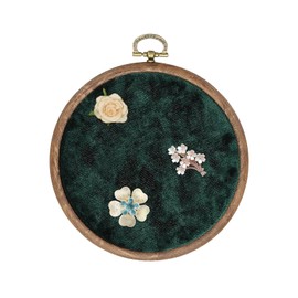 sourcing map Round Pin Display Board, Velvet Wall Hanging Brooch Jewelry Display Stand Storage Holder for Enamel Pins Badges Brooches Jewelry, Dark Green