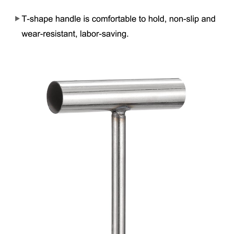 uxcell 35.4 Inch T-Handle Meat Boning Hook, Stainless Steel Meat