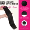 Lashey Hair Extensions Real Human Hair, 9pcs 150g 24 Inch
