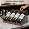 TRSPCWR 4-Bottle Rustic Countertop Wine Rack