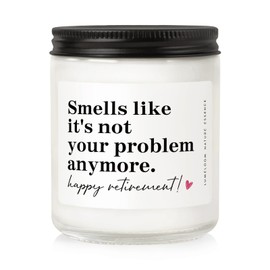 LUMELOOM LUMELOOM Retirement Gift for Woman, Men - 9oz Lavender Scented Soy Wax Candle- Best 2025 Retired Gifts for Women, Men, Friends, Coworker, Teacher, Funny Retirement Candle