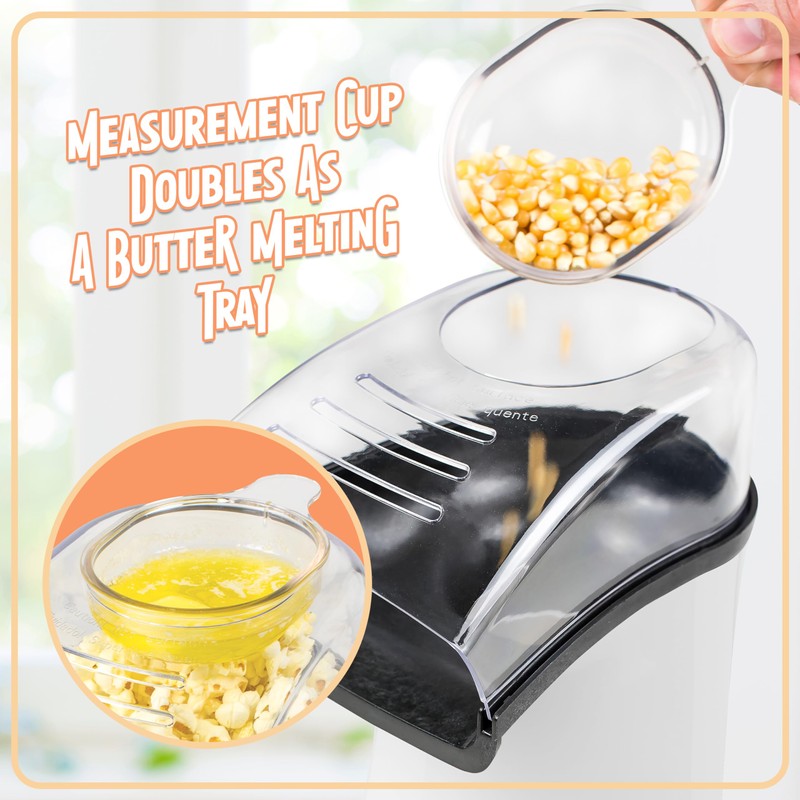 Nostalgia 16 Cup Hot Air Popcorn Maker | Makes Hot,
