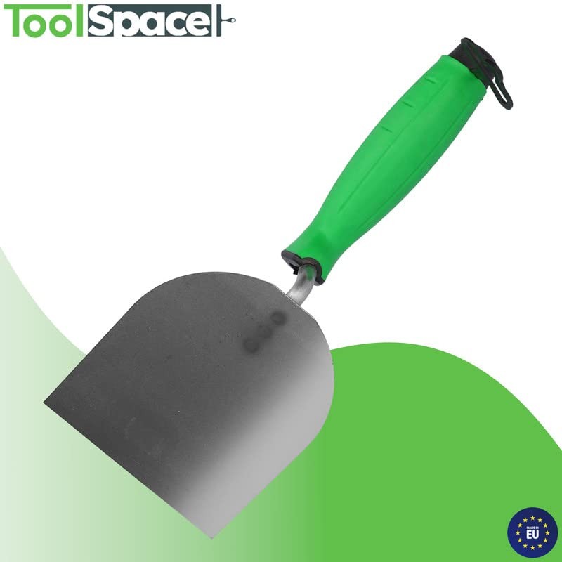 ToolSpace Precision plastering trowel made of stainless steel with rubberised
