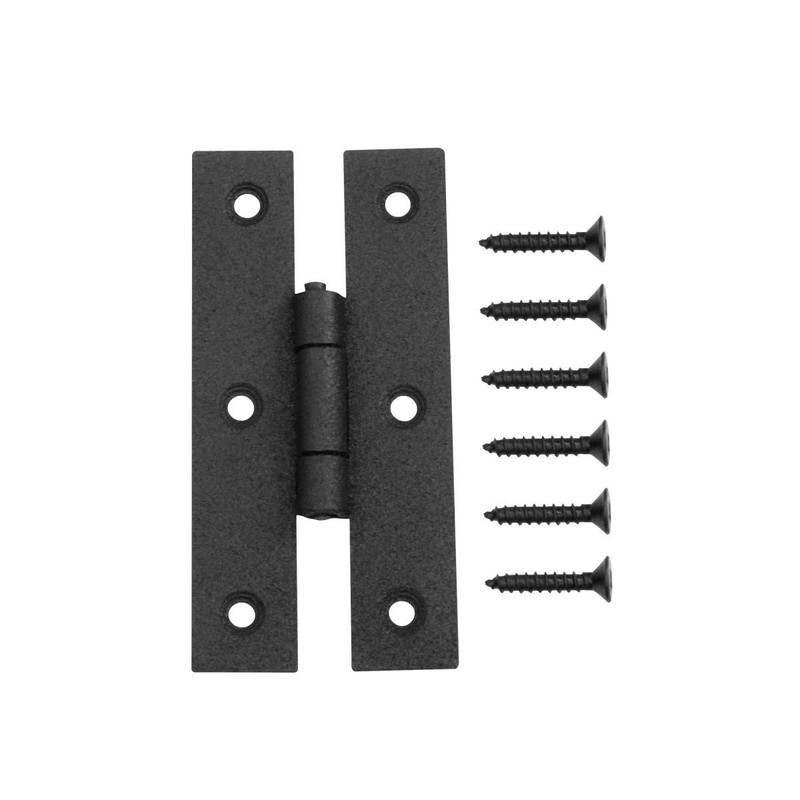 Renovators Supply Manufacturing H Cabinet Hinges 3 in. Black Wrought