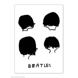 Funny Humorous 'David Shrigley Beatles' Novelty Postcard